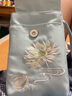 小野七天斜挎包手機包單肩包小方包國風(fēng)刺繡清新小巧漢服古風(fēng)翻蓋女式包包 國風(fēng)手機包【淺青亮絲緞】蓮花 曬單實(shí)拍圖