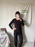 雪茜曼加肥加大碼女士保暖內衣秋衣秋褲羊絨蠶絲套裝抗菌發(fā)熱抗寒加大碼 曬單實(shí)拍圖