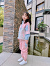 G.duck女童套裝春秋2025新款韓版兒童休閑運動(dòng)服兩件套裝時(shí)髦洋氣中大童 藕色 130 曬單實(shí)拍圖