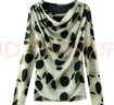 皮爾卡丹（pierre cardin）高端桑蠶絲上衣女長(cháng)袖春秋新款內搭打底衫媽媽印花網(wǎng)紗t恤大碼夏 圖片色 3XL (建議125-135斤) 曬單實(shí)拍圖