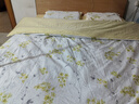 夢(mèng)潔家紡純棉床上四件套 60s長(cháng)絨棉貢緞床單印花款100%全棉親膚套件1.8米床 被套220x240cm 茶白 曬單實(shí)拍圖