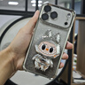 SUOLIAO適用蘋果17Promax手機殼氣囊防摔化妝鏡子支架iPhone16Pro可愛散熱全包硅膠保護套女生輕奢高級感 【太空銀+閃粉卡】補妝鏡支架-帶鏡頭膜-氣囊防摔 蘋果17Promax 曬單實拍圖
