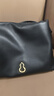 半坡飾族如愿云朵包小號 頭層牛皮腋下單肩2025新款垃圾袋斜挎包禮物 墨碳黑930（小號） 曬單實(shí)拍圖
