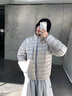 FPA撞色logo印花羽絨服 秋冬季裝戶(hù)外輕薄立領(lǐng)保暖休閑男女情侶外套 米灰色 S 曬單實(shí)拍圖