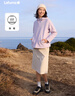 LAFUMA樂飛葉戶外長袖T恤女士 秋冬連帽半拉鏈薄款保暖衛(wèi)衣 LFTS5DL62 丁香紫VL XL (42)175/92A 曬單實(shí)拍圖