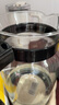 天喜（TIANXI） 涼水壺大容量玻璃杯過(guò)濾冷水壺耐熱茶具花茶果汁杯家用玻璃水壺 黑色單壺2800ml 曬單實(shí)拍圖