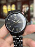 勞力士王子手表男士全自動(dòng)機械表商務(wù)超薄精鋼夜光防水雙日歷男表 全黑黑面【官方標配】 曬單實(shí)拍圖