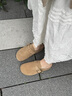 回力厚底勃肯鞋女2025新款秋季復古百搭半拖鞋一腳蹬包頭休閑單鞋 卡其色 37 曬單實(shí)拍圖