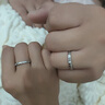 DRAGBOLL鉆戒女情侶對(duì)戒小眾活口純銀戒指情侶款結(jié)婚婚戒送女友生日禮物 【對(duì)戒】女戒閉口+男戒活口 曬單實(shí)拍圖