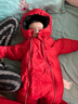 保姆鵝 寶寶羽絨連體服嬰兒羽絨服冬裝連身服抱服外出服睡袋 孔雀綠 80cm 曬單實(shí)拍圖