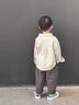 Dudant100男童春秋套裝2025新款兒童衛(wèi)衣工裝外套寶寶春裝三件套 淺灰色[A01款] 80 cm 曬單實(shí)拍圖