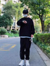 RATEWIN官方潮牌休閑褲男女款秋冬季寬松簡(jiǎn)約束腳長(cháng)褲運動(dòng)百搭九分褲子男 黑色（NE01） XL （推薦體重130-150斤） 曬單實(shí)拍圖