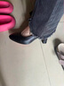 歐品臣單鞋女黑色職業(yè)工作鞋低跟面試皮鞋白領(lǐng)正裝通勤休閑鞋空姐上班鞋 職場(chǎng)黑色 38 曬單實(shí)拍圖