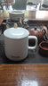 傳旗陶瓷馬克杯帶勺蓋咖啡杯牛奶杯早餐杯辦公杯男女茶杯描金白400ml 曬單實(shí)拍圖