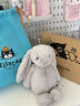 Jellycat害羞銀色邦尼兔動(dòng)物毛絨玩偶安撫送禮潮玩娃娃生日新婚禮物 銀色 Medium 曬單實(shí)拍圖