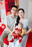 G.DUCKKIDS小黃鴨一周歲禮服男寶寶抓周衣服國風(fēng)百天百日宴滿(mǎn)月嬰兒衣服夏季 蛇年+香囊 66cm 66碼0-3月建議寶寶4-6公斤 曬單實(shí)拍圖