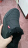 足力健老人鞋加絨羊毛靴中老年防寒保暖雪地靴棉鞋冬季男鞋 8689K黑色39 曬單實(shí)拍圖