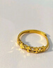 中國黃金（CHINA GOLD）黃金戒指女士新足金四葉草戒指首飾生日禮物送女友老婆教師節禮物 京速達*戒指約2.1-2.2g+玫瑰禮盒 曬單實(shí)拍圖