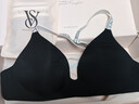 維多利亞的秘密 logo字母肩帶舒適無(wú)痕時(shí)尚文胸內褲內衣套裝送禮禮物 54A2黑色-無(wú)鋼圈 75B (34B)+S 曬單實(shí)拍圖