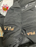 斐樂(lè )（FILA）女子長(cháng)款羽絨服冬季90%鵝絨長(cháng)袖保暖連帽運動(dòng)過(guò)膝開(kāi)衫外套上衣 深黑-BK XL 曬單實(shí)拍圖