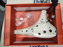 風(fēng)雅陶笛（FENG YA OCARINA） 裂紋加長(cháng)型12孔中音C調 十二孔AC陶笛 12AC加長(cháng)型白裂紋 曬單實(shí)拍圖