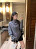 蝶嬌諾（DIEJIAONUO）連衣裙子女裝秋季新款慵懶風(fēng)穿搭女套裝韓版氣質(zhì)顯瘦設計感溫柔 灰色上衣+裙子 M 曬單實(shí)拍圖