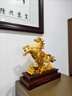 聚善緣駿業(yè)騰飛招財馬擺件客廳老板辦公室酒柜生肖馬裝飾品公司開(kāi)業(yè)禮物 YX16寸駿業(yè)騰飛馬沙金款 約42*18*45cm 曬單實(shí)拍圖