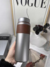 HnSeFe雙層純鈦保溫杯高檔商務(wù)水杯男女士便攜茶水分離燜茶杯定制禮品 400ml-皓月銀 曬單實(shí)拍圖