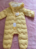 巴拉巴拉童裝嬰兒連體羽絨服輕薄羽絨服寶寶衣服2025冬裝抱衣爬服男童女童 黃色雪人-白鴨絨 80 cm-充絨量41g 曬單實(shí)拍圖