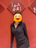 妙奕嘉長(cháng)袖黑色連衣裙裙子女裝秋裝新款2025年小個(gè)子顯瘦赫本風(fēng)純欲修身辣妹修身包臀打底連衣裙【黑色】L 【建議100-110斤】 曬單實(shí)拍圖