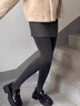 佰姿緣灰色打底褲女外穿秋冬保暖加絨加厚壓力瘦腿絲襪春秋不掉襠格雷系 【連腳】中灰色 均碼 春秋厚款【12~20℃】 曬單實(shí)拍圖