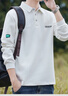 皮爾卡丹（pierre cardin）衛衣男秋冬季潮流polo領(lǐng)打底衫男士長(cháng)袖T恤寬松休閑男裝 白色 2XL 曬單實(shí)拍圖