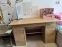 佳家林（JIAJIALIN）辦公桌實(shí)木電腦桌辦公室職員財務(wù)工位雙人位桌椅組合簡(jiǎn)易書(shū)桌子 【五抽帶門(mén)】松木色120cm cm 曬單實(shí)拍圖