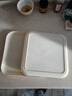 大果盤(pán)北歐長(cháng)方形塑料水杯托盤(pán)客廳家用放茶杯ins茶盤(pán) 正方形托盤(pán)米色:29x29x2.5cm 曬單實(shí)拍圖