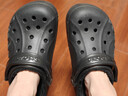 卡駱馳（CROCS）秋冬新品暖棉洞洞鞋男女秋冬款貝雅暖棉拖鞋|205969 黑/黑-060(建議買(mǎi)大一碼) 39 (240mm) 曬單實(shí)拍圖