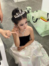 WVD美國品牌端T臺走秀晚禮服2025新款六一女童主持人鋼琴演出連衣裙黑色抹胸晚禮服100 CM 曬單實(shí)拍圖