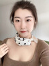 嬈蝶2025新款絲巾珍珠項鏈磁吸扣懶人絲巾女吊墜圍脖鎖骨鏈百搭領(lǐng)巾 白色波點(diǎn) 曬單實(shí)拍圖
