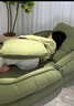 墨往人類(lèi)狗窩懶人沙發(fā)床單雙人可睡覺(jué)飄窗小沙發(fā)椅床上座椅 綠色188*110【特大加寬】科技絨 曬單實(shí)拍圖