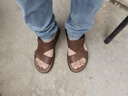 星頭啄木鳥(niǎo)100%牛筋底涼鞋男士夏季新款真皮沙灘鞋外穿防滑軟底兩用涼拖鞋男 WK5807棕色 40 曬單實(shí)拍圖