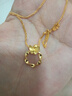 萃華足金999蝴蝶之戀黃金項(xiàng)鏈時(shí)尚女士金吊墜生日禮物送女友老婆 金重約5g 曬單實(shí)拍圖
