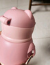 目送（musong）兒童保溫杯 水杯女可愛(ài)高顏值316小學(xué)生吸管保溫杯幼兒園男孩水杯 520ml粉色小兔+316抗菌 【隨機公仔DIY貼+杯刷+吸管刷】 曬單實(shí)拍圖