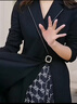 珂萊蒂爾商場同款100綿羊毛連衣裙女職場西裝裙裙子 黑色 S 曬單實拍圖