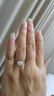 IDC人工培育鉆石18K金鉆戒女結(jié)婚pt950鉑金1克拉戒指國慶節(jié)訂婚禮物 18k金【D色/VVS/3EX/上海IGI證】 1克拉【重金版】 曬單實(shí)拍圖