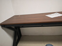 韻他實(shí)木電腦桌子雙人電競桌臺式辦公桌簡(jiǎn)約現代學(xué)習桌長(cháng)方形書(shū)桌 黑胡桃桌+黑架【18mm實(shí)木桌面】沖量?jì)r(jià) 220*60*75cm 曬單實(shí)拍圖