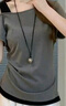 京多夢(mèng)韓系露肩時(shí)尚設計感小眾純色拼接短袖t恤女夏季顯瘦辣妹上衣新款 灰色 S 灰色(90-100斤) 曬單實(shí)拍圖