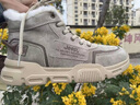 Jeep吉普男鞋冬季加絨加厚保暖皮毛一體棉鞋冬天運動(dòng)鞋運動(dòng)厚底雪地靴 沙色 41 曬單實(shí)拍圖