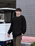 名創(chuàng  )優(yōu)品（MINISO）男士絞花圓領(lǐng)麻花毛衣男2025新款秋季寬松慵懶風(fēng)套頭針織衫毛線(xiàn)衣 黑色 L /175(保暖鎖溫溫暖冬季) 曬單實(shí)拍圖