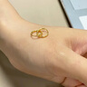 中國黃金（CHINA GOLD）18k金耳釘女圓耳環(huán)黃金耳飾品小眾生日禮物送女友老婆結(jié)婚紀(jì)念日 18k金素圈耳環(huán) 曬單實拍圖