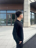 HLA海瀾之家【品牌專供】長袖針織衫男輕商務(wù)經(jīng)典圓領(lǐng)純羊毛毛衣 曬單實拍圖