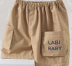 拉比童裝兒童短褲2025夏季男童5分褲工裝褲休閑百搭 卡其 110 曬單實(shí)拍圖